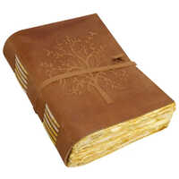 Tree Embroidered Vintage Paper Journal - Color: Various Available
