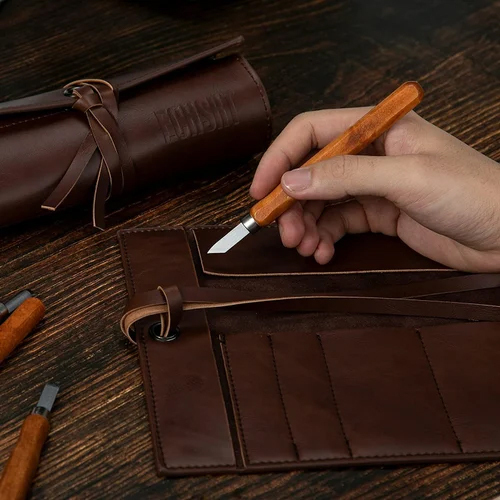Leather Pen Case Holder - Color: Different Available