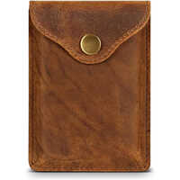 Rown Leather Card Holder with Protection