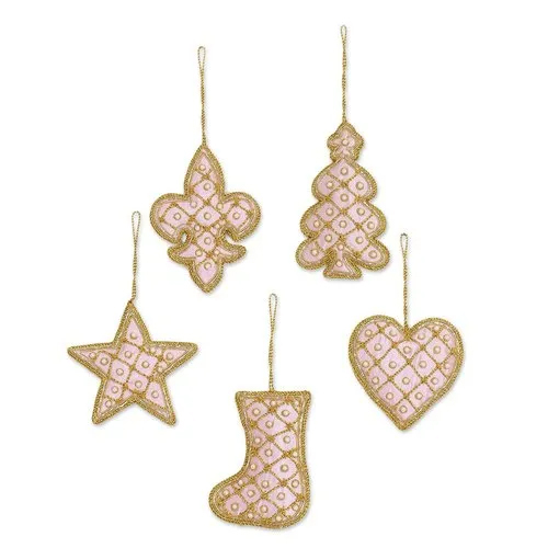 Zari Embroidered Work Christmas Hanging Decoration - Color: Various Available