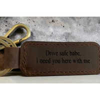 Personalized Leather Customized Key Chain - Color: Various Available