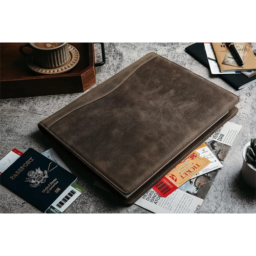 Personalized Leather Portfolio For Gift - Color: Different Available