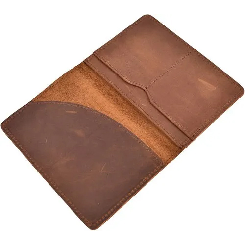 Antique Look Leather Passport Cover - Color: Different Available