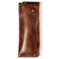 Leather Eyeglass Case - Color: Brown