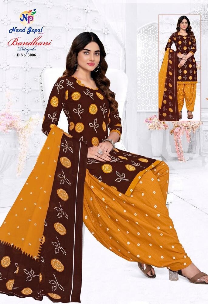 Ng Bandhani Patiyala Vol-3  Dress material