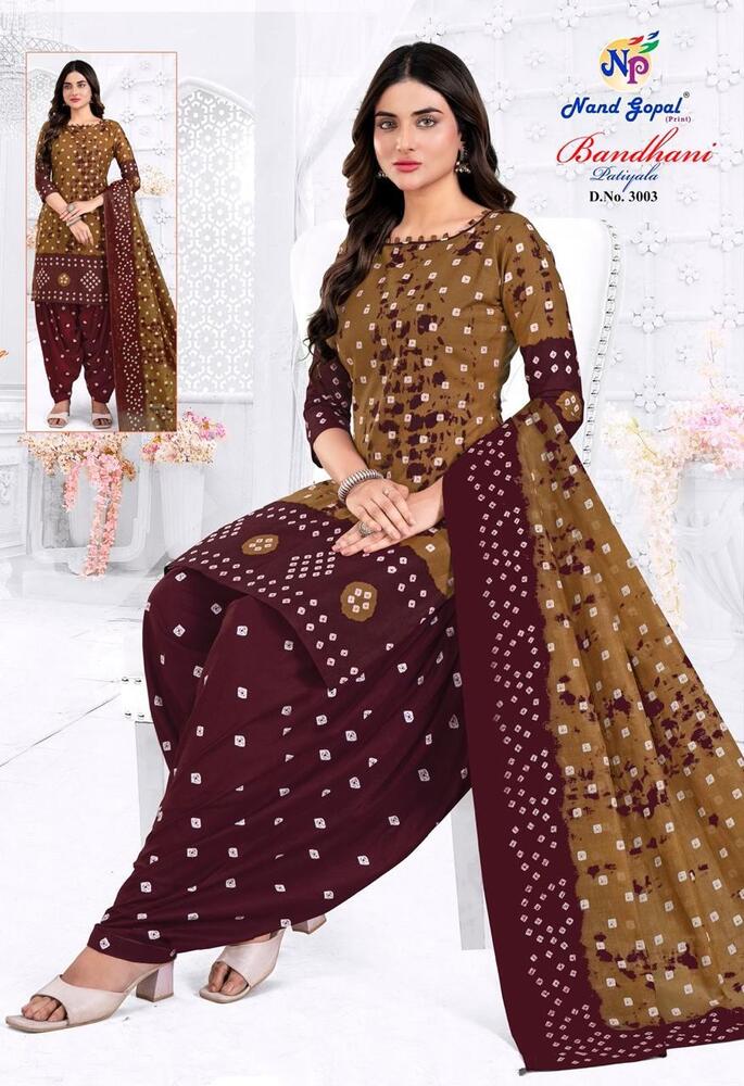 Ng Bandhani Patiyala Vol-3  Dress material