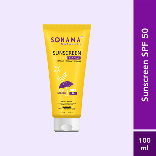 गाजर और संतरा सनस्क्रीन SPF 50 PA+++ 100ml