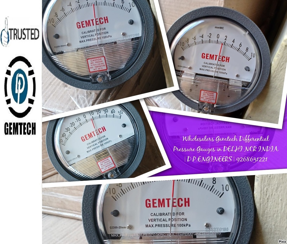 Popular Brands Across India {GEMTECH Differential Pressure Gauge wholesale} in Hyderabad