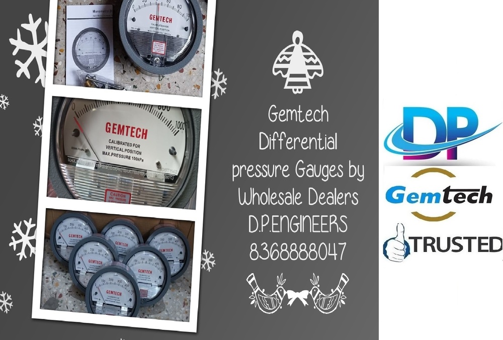 [Popular Brands Across India] - GEMTECH Differential Pressure Gauge wholesale in Chennai