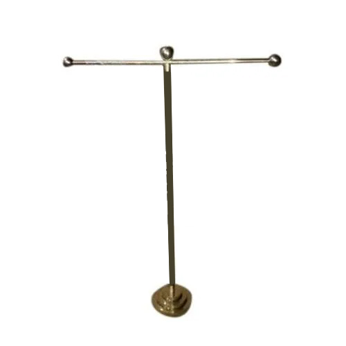 Brass T-Flag Stand - Color: Golden