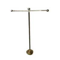 Brass T-flag Stand - Color: Golden