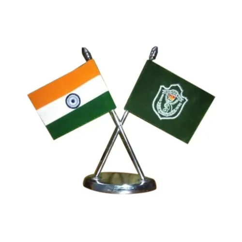 Table Cross Flag Stand - Color: Multi Color