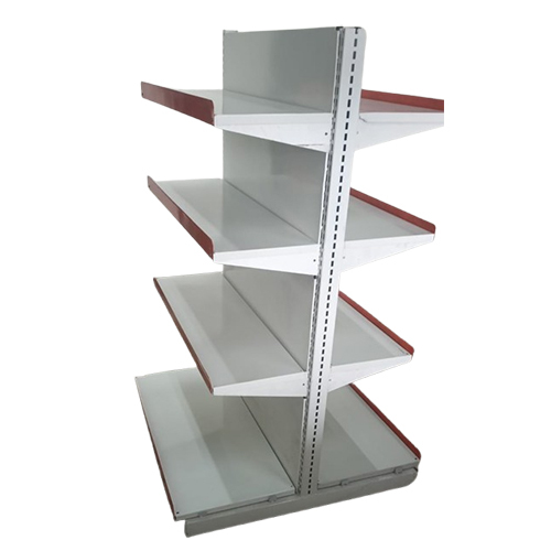 Supermarket Center Display Rack - Color: White