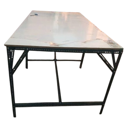 Cutting Table With Wooden Board - Color: Silver