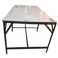 Cutting Table With Wooden Board - Color: Silver