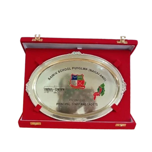 Brown Aluminium Trophy For Government Dept - Color: Red