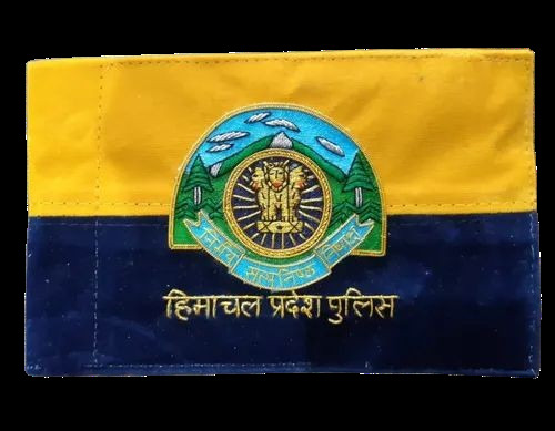 Embroidered Police Flags - Shape: Rectangle