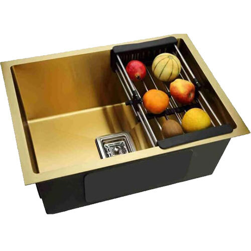 Gold Handmade Sink - Color: Black