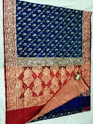 Banarasi Saree Premium Quality Art Silk Soft And High Shine - Design: Aara With Buta With Blouse Work