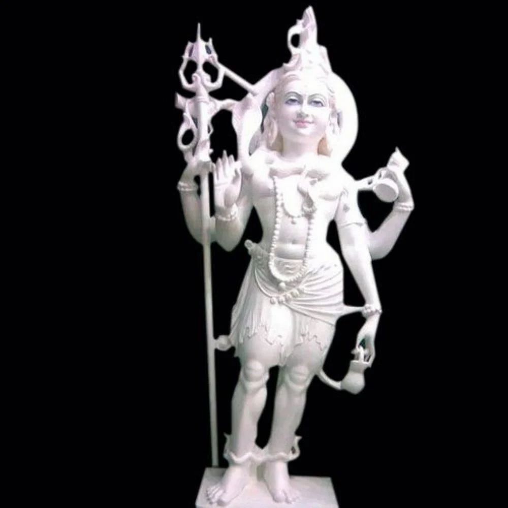 White Marble Shiv Statue - Design Type: Requirement Based