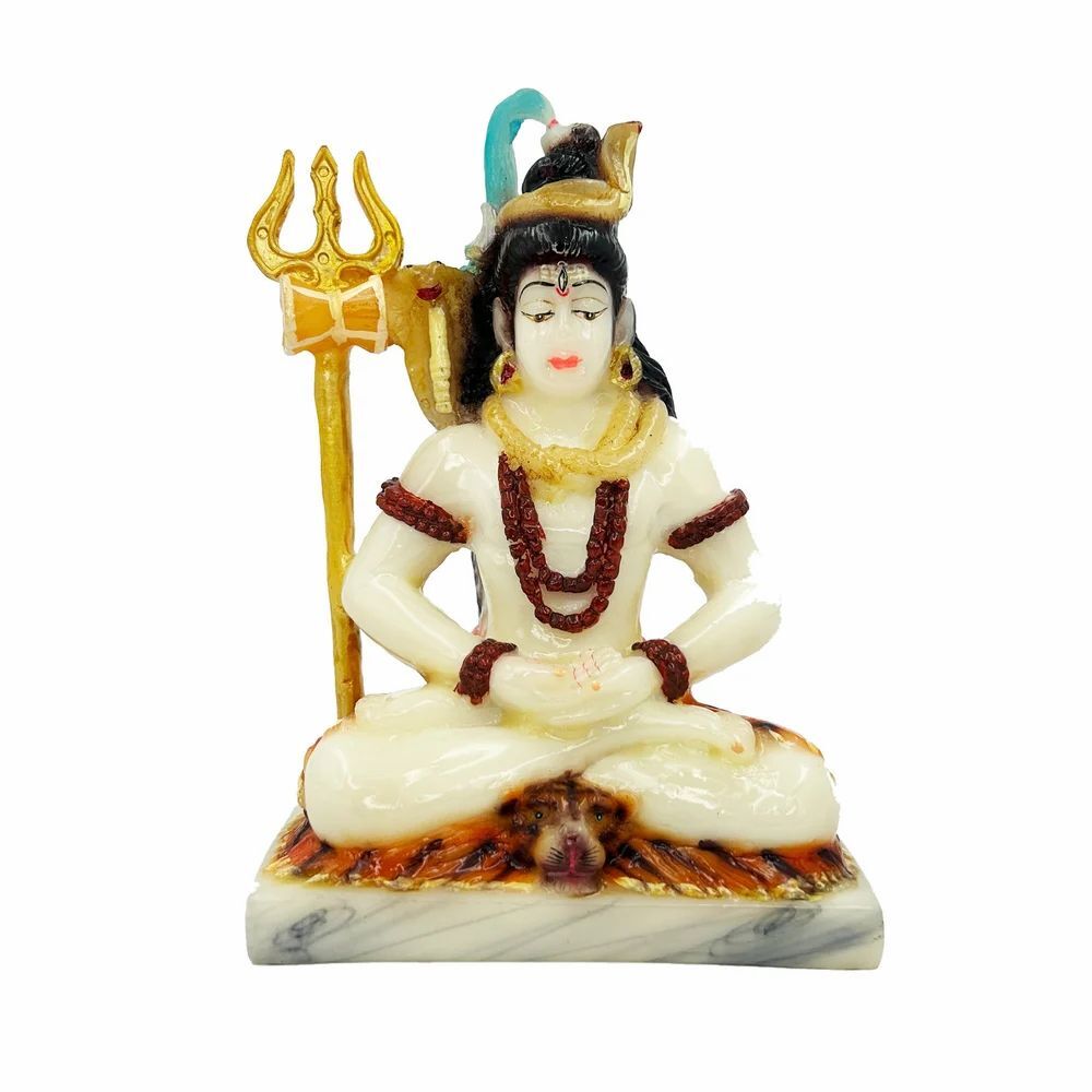Polished Marble Shiv Statue