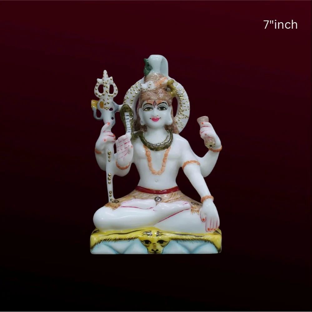 Polished Marble Shiv Statue