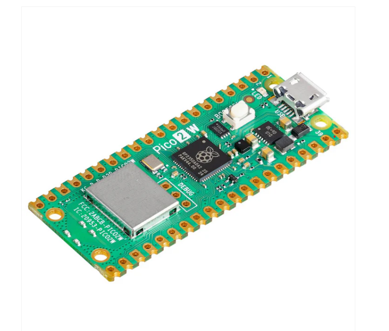 Raspberry Pi Pico 2 W With 2.4Ghz 802.11N Wireless Lan - Color: Green