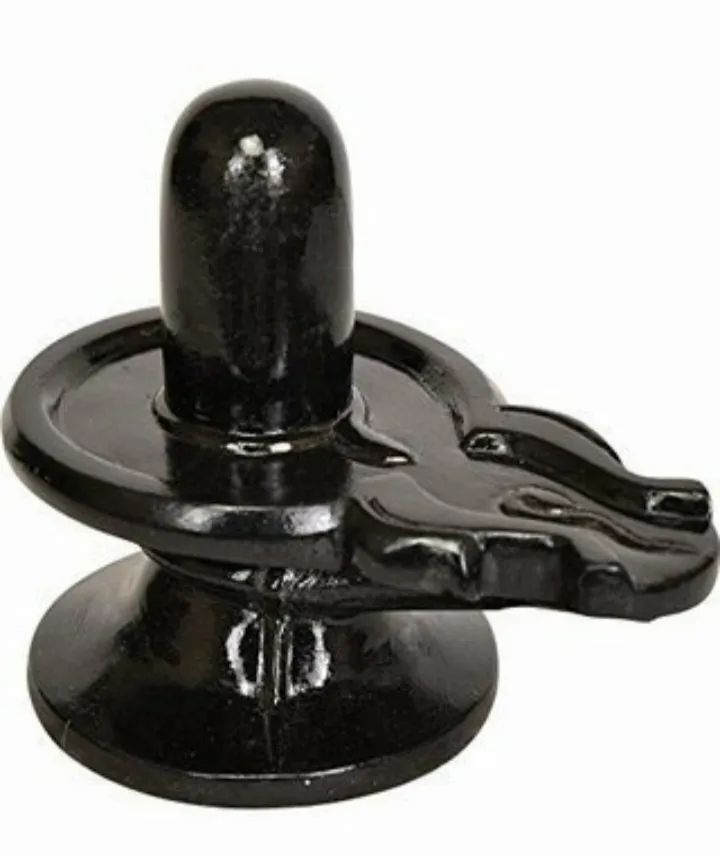 Black Marble Shivling - Polished Finish, Water Resistant, Perfect For Worship In Homes And Temples, Available In Various Sizes