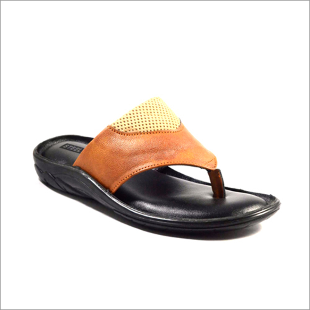 Mens Designer Pu Sole Slipper - Color: Brown