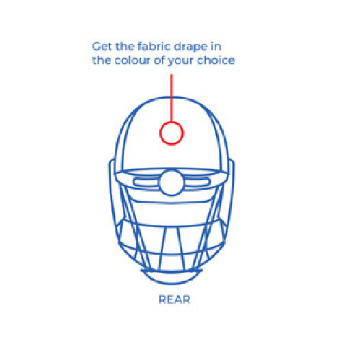 Customised Cricket Helmet - Size: Adjustable