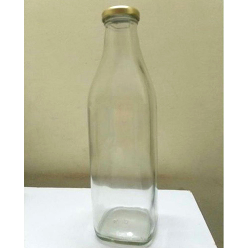 Square Glass Bottle (1L , 500Ml , 200Ml ) - Color: Transparent