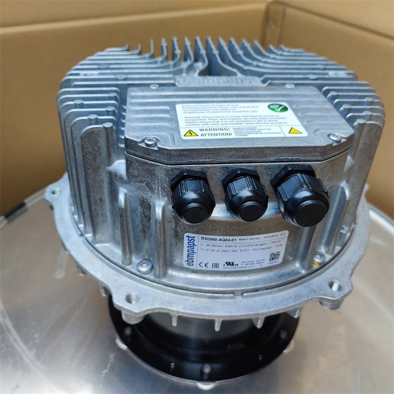 ebmpapst R3G560-AQ04-01 400V AC 50/60HZ 4700W 7.3A 1750RPM 11640m3/h IP 54 Ball Bearing EC Centrifugal Cooling Fan