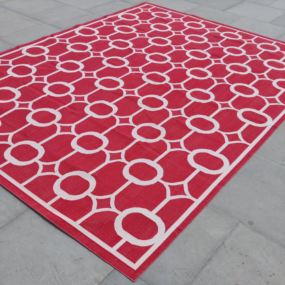 cotton flat weave rug