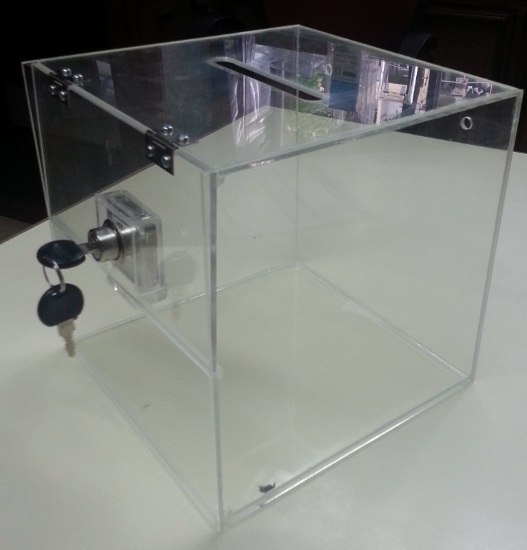 acrlic donation box