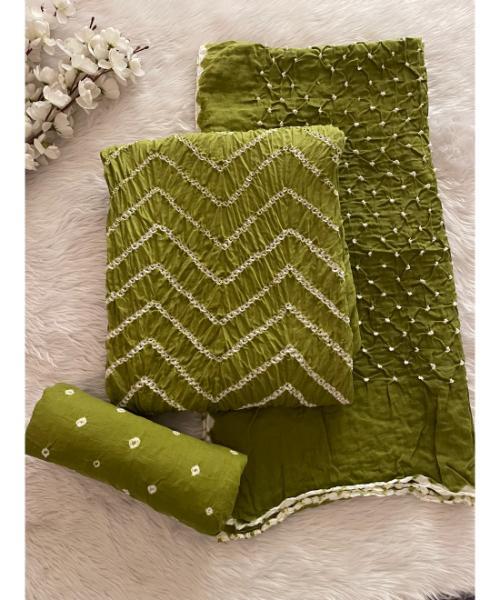 Hand Crafted Kutch Bandhani Dress Material - Feature: Washable