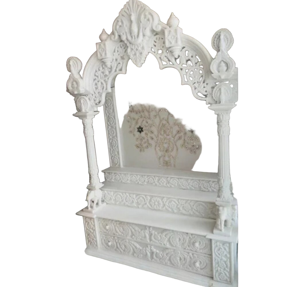 6 Ft White Marble Temple - Features: Waterproof