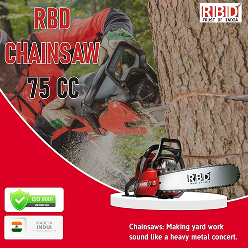 75cc Petrol-powered Chainsaw - Coating Type: Colour Coated