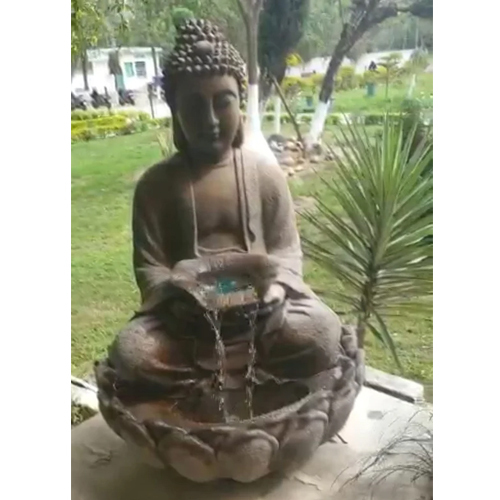 Sandstone Buddha Fountain - Color: Brown