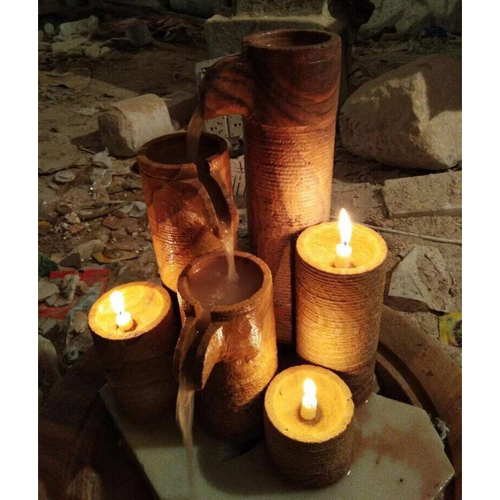 Outdoor Sand Stone Fountain - Color: Brown