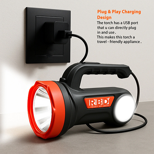 2.0 Rechargeable Led Torch - Features: Long Life