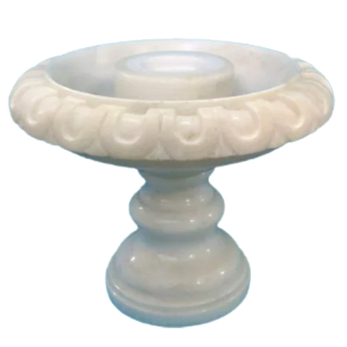 White Marble Bird Bath - Features: Waterproof