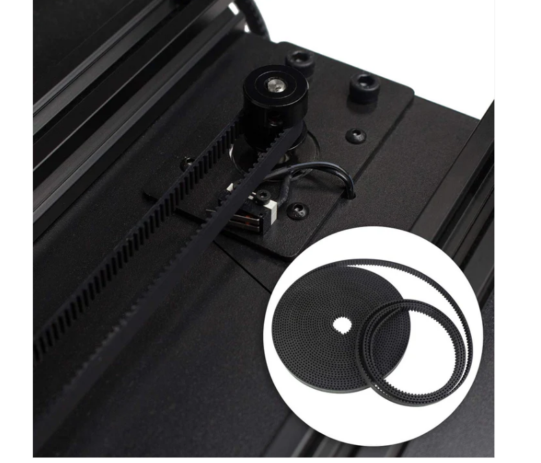 Gt2 Timing Belt 1m Gt2 Width 6mm Black Open Timing Belt - Material: Synthetic Rubber