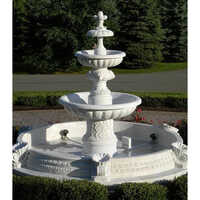 Outdoor Marble Fountain - Color: White