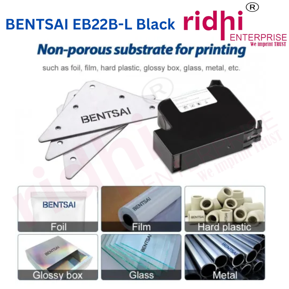 Ridhi Bentsai Eb22bl 1 Inch Solvent Black Cartridge - Features: Good Quality