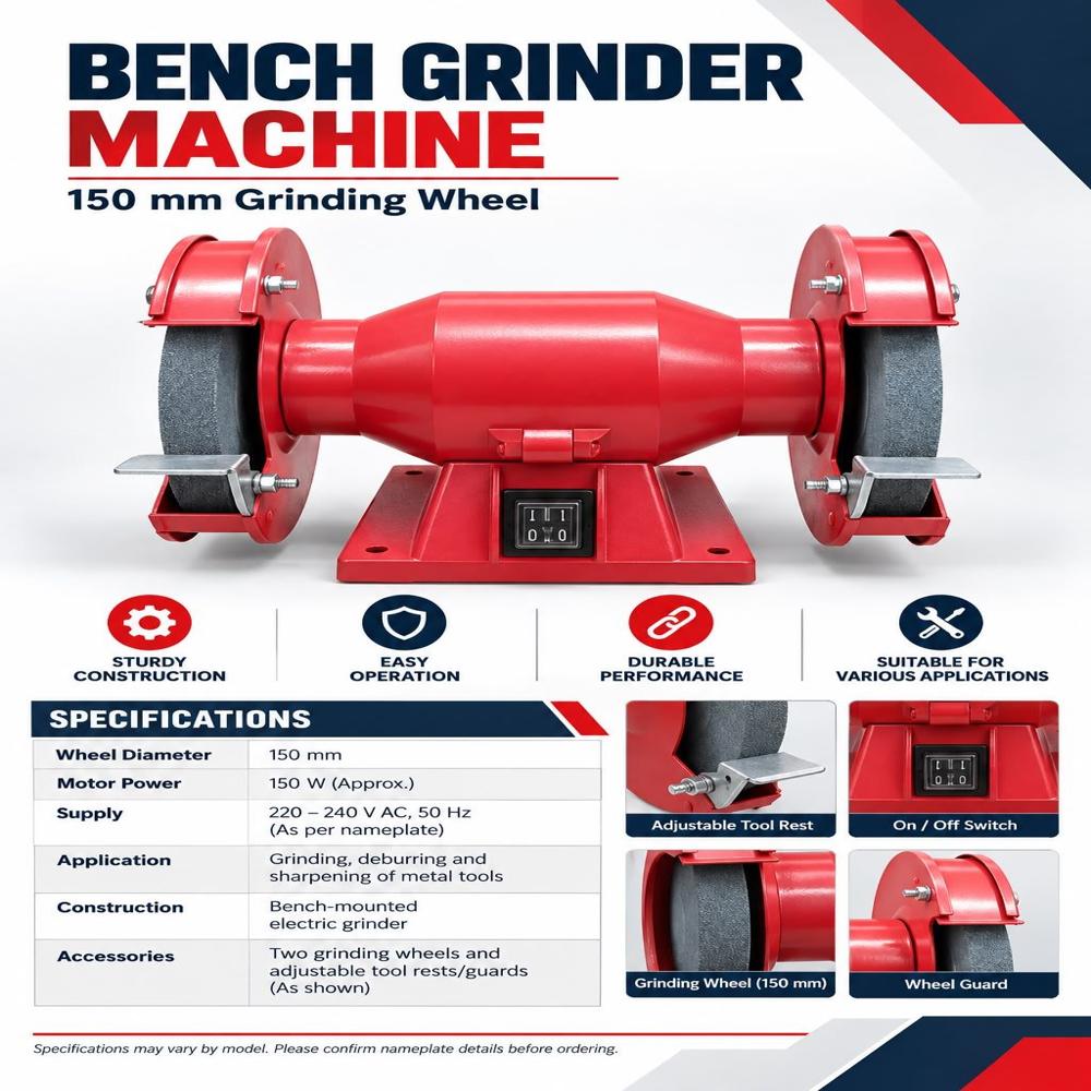 Bench Grinder Machine - Automation Grade: Semi-Automatic