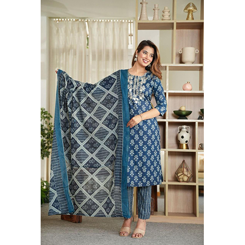 Cotton Kurti Set with Dupatta