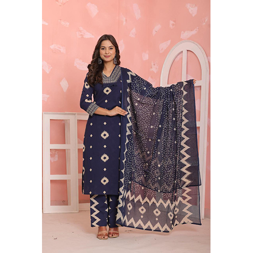 Cotton Kurti Set with Dupatta