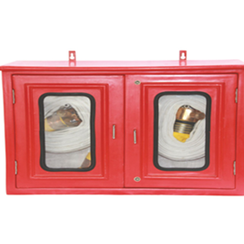 Fire Double Door Hose Box - Color: Red