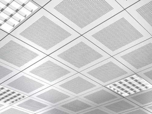 Metal Perforated False Ceiling - Color: White