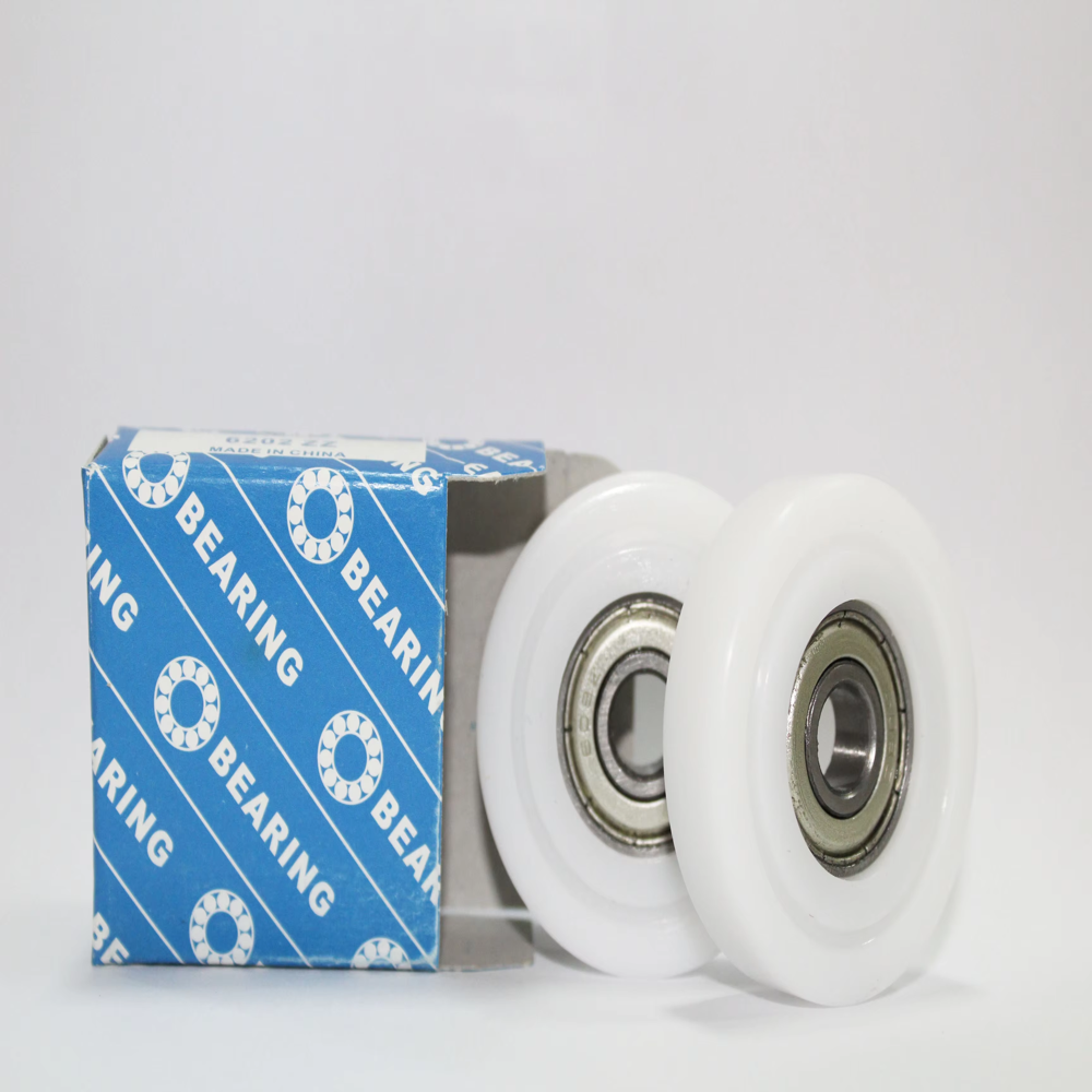 Customized drawing POM Nylon PU plastic coated bearing for rowing seat wheel